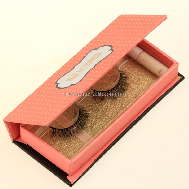 Double-Layered Silk False Eyelashes OEM 3D Mink Lashes Round Box Own Logo