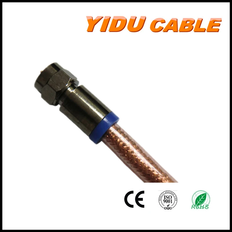 Coax Cable CCS Copper CCA CATV RG6 Rg58 Rg59 Rg11 Coaxial TV Signal Cable with RF Compression Connector Sat703 5c2V 3c2V