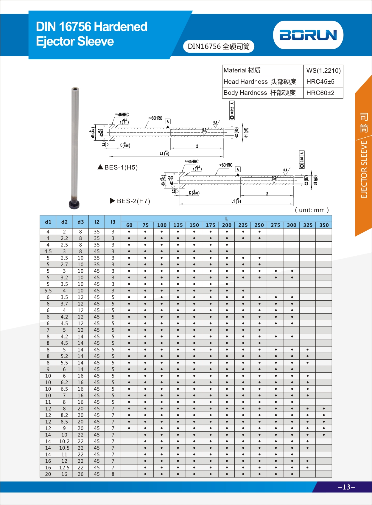 Ejector sleeve as your drawing OEM