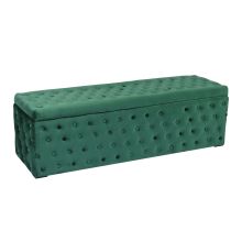 Bailey Customized Velvet Storage Footstool Ottoman Bench for Dorm Living Room