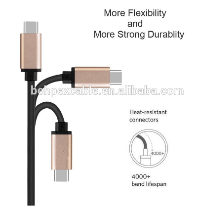 USB Type C Cable,2m Nylon Braided USB Type C Charger Cord with Reversible Connector