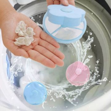 Reusable Laundry Balls Discs Machine Floating Lint Mesh Trap Bag Hair Catcher Filter Net Pouch Household Tool