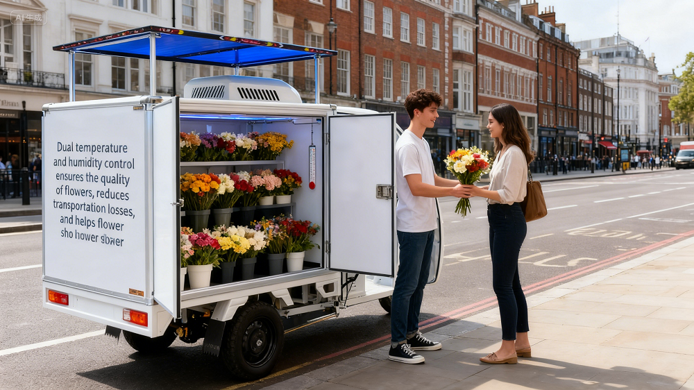 خدمات الراحة الحضرية - دراجة ثلاثية العجلات مبردة