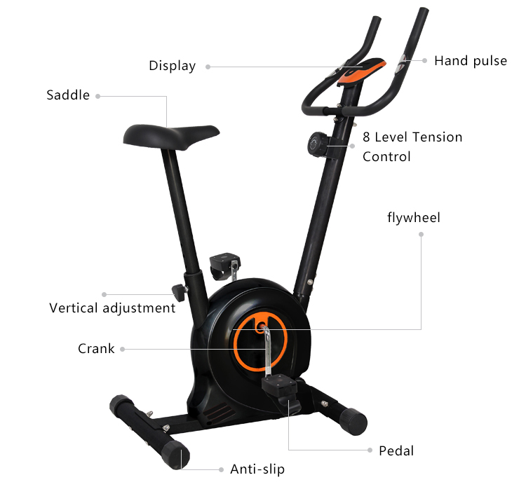 Hot Selling Magnetic Upright Bike Gym Resistance Fitness Machine Exercise Bike