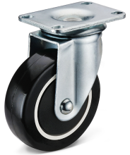 Flat Plate Swivel PU Wheel Caster