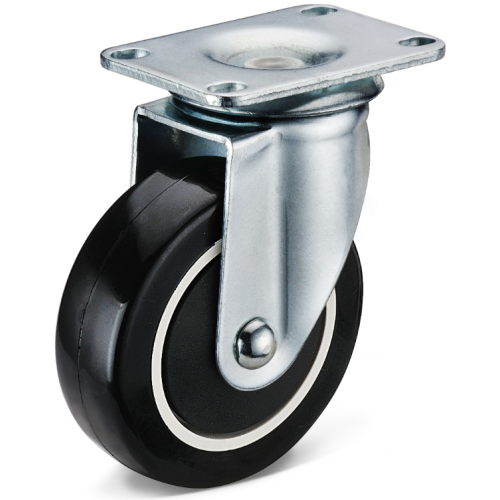 Flat Plate Swivel PU Wheel Caster