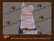 granite western style headstone polish memorial celtic cross