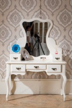 Modern girls dresses vanity makeup table mirrored furniture bedroom venetian mirror tables