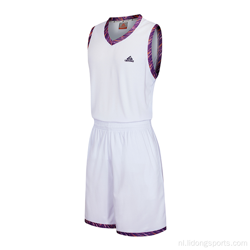 Groothandel school basketbal uniform set basketbal jerseys