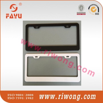 white metal license plate frame, black metal license plate frame, chrome metal license plate frame