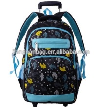 cartoon design rolling backpack school, printing rolling school backpacks boy