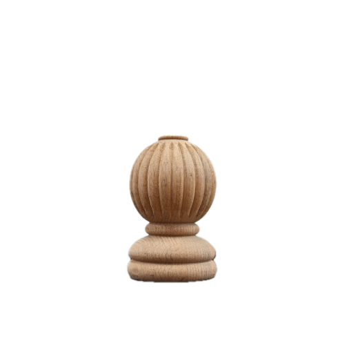 Globular Newel Post Cap Wooden untuk Pangsapuri Moden