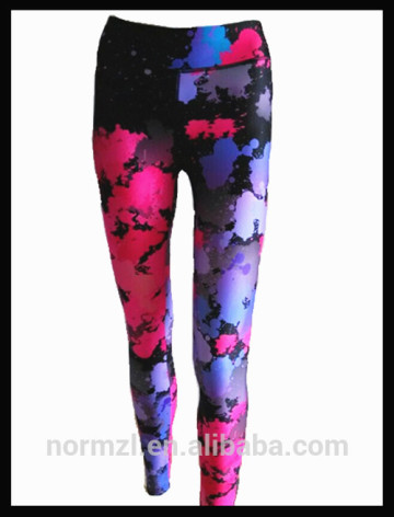 2016 new design sublimation custom fitness women yoga pants