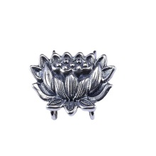 Thai Silver Jewelry S925 Pure Silver Chinese Lotus Clip Buckle Necklace