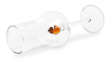 Bar hand blown borosilicate glass wine goblet cup