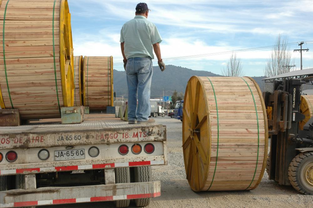 loading the goods onto truck