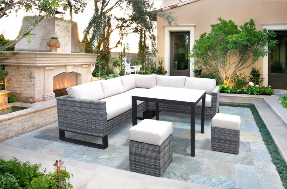 Patio Furniture Wicker Rattan Luaran Taman Sofa Set