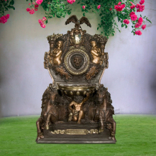 Western Style cast bronze wall fountain with figure statues