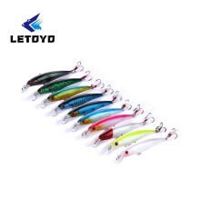 LETOYO 10 Color Hard Baits Laser Plastic Minnow Lure with Hooks - Sinking Floating Fishing Lures