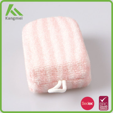 multicolor stripe bath scrub pad