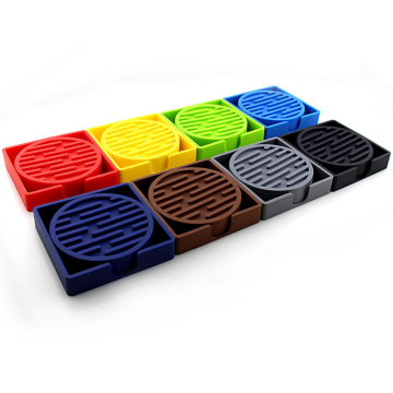 Copa de bebida de coaster Stands Bamboo Bandeja de almacenamiento Rack