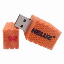 PVC USB Flash Drive, Supports Plug-and-play Function, Free Sample and Logo