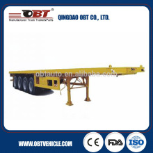 Delivery from Qingdao EU standard 70 ton flatbed container semitrailer