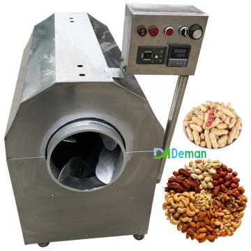 Electromagnetic Torreya Pecans Roasting Machine for Pine Nuts, Brazil Nuts, Chestnuts, and Melon Seeds (30kg/h)