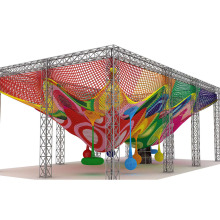 Hand-Crocheted Climbing Nets for Kids' Commercial Indoor Playgrounds