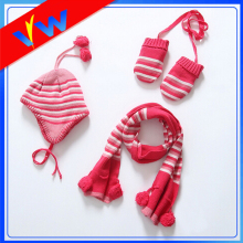 Custom Glove Scarf Knitting Hat Set Wholesale
