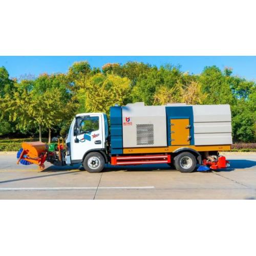 4x2 Pembersihan Jalan Pembersih Debu Vacuum Sweeper Truck