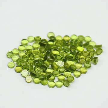 Round Peridot Cabochon Polished High Quality Green Gemstone