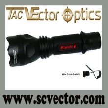 Vector Optics Bolide Best Three Levels 3.7V 18650 Lithium Aluminum Rechargeable Tactical LED Flashlight with Charger