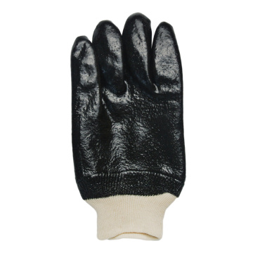 Black pvc gloves working safety Industrial protective gloves