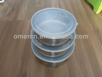 3pcs stainless steel food storage bowl set
