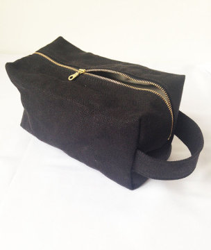 hign quality waxed canvas dopp kit