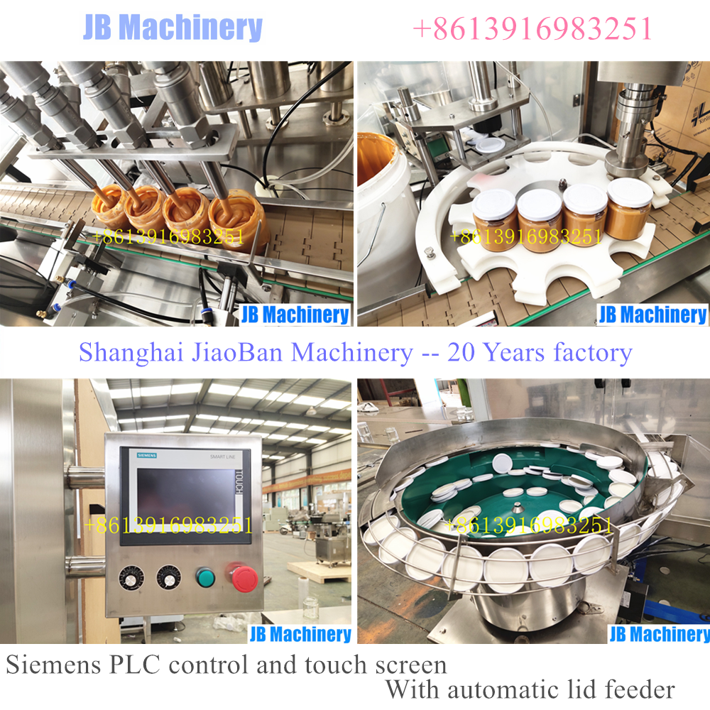 250g 500g Automatic mayonnaise chili sauce bottling line, filling and capping machine for honey peanut butter