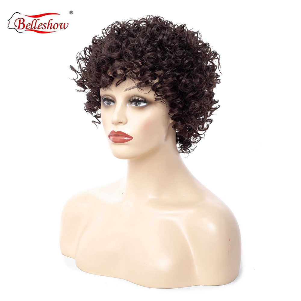 Hot sell wholesale cheap black wigs in Europe and America synthetic hair African lady short hair wig