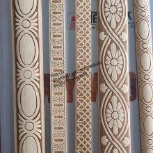 White Wood Moulding Hot Pressed Embossed Moulding