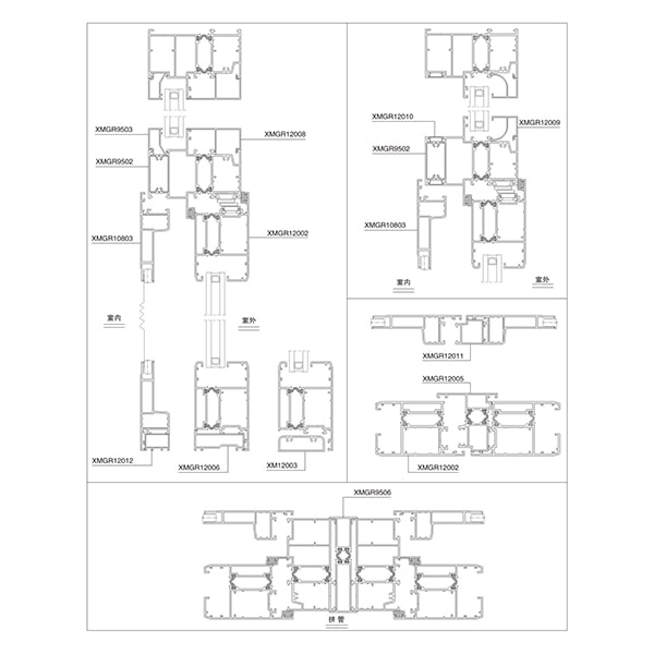 Aluminum XMGR95 Insulated Window Yarn One Assembly Structure