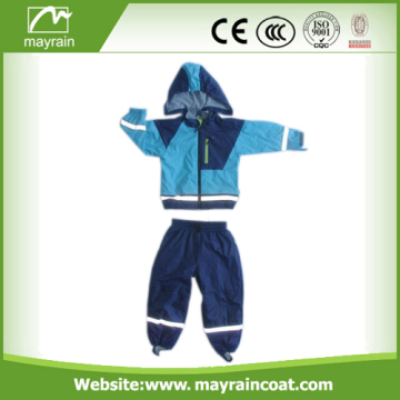 PU Children Blue Rainsuits