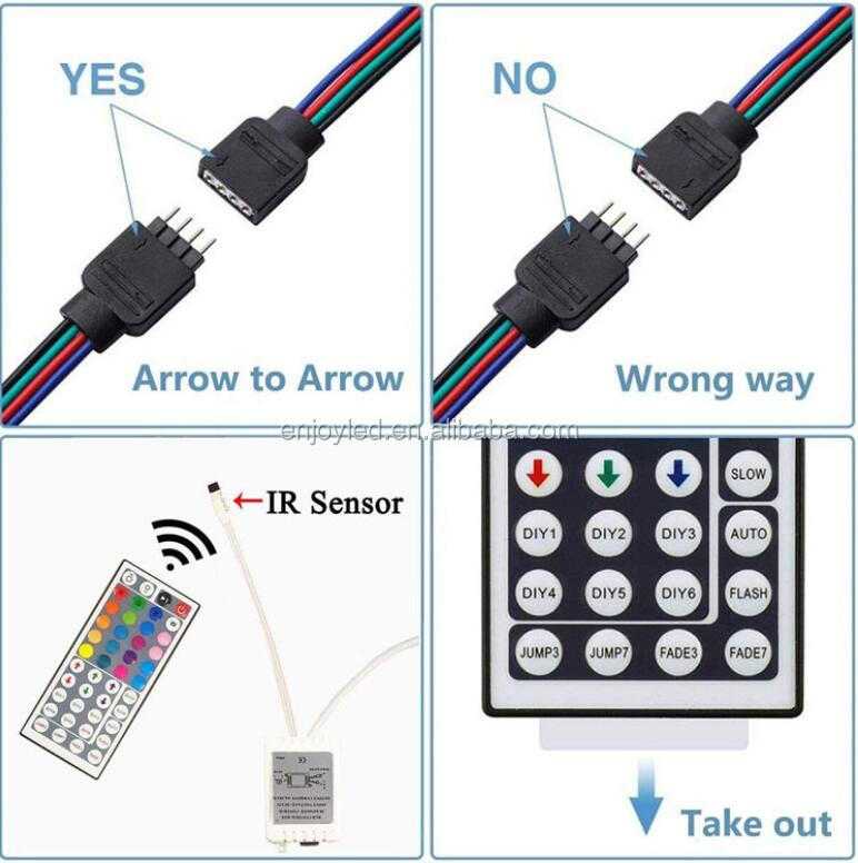 remote control 12V 5M 300 Leds SMD 5050 2835 Diode Tape RGB&Single Colors LED Ribbon Flexible led light strip