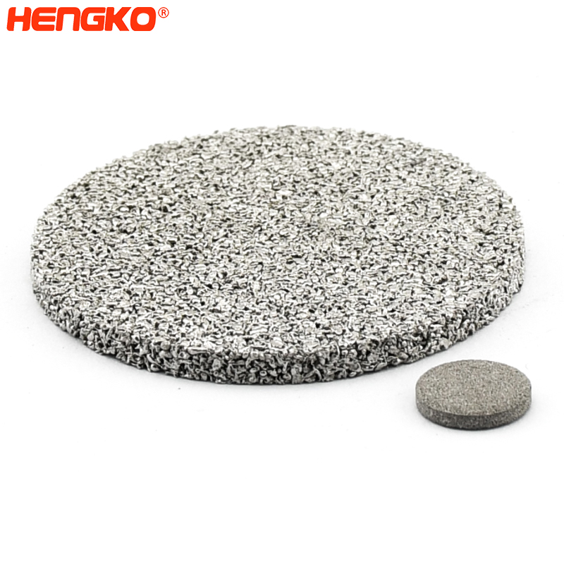 Powder custom sintering metal stainless steel 0.5 2 micro porous wine plate air line filter for liquid water filtration