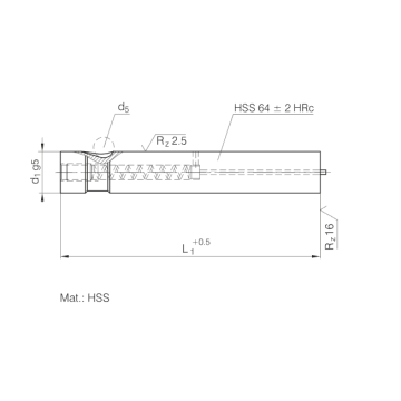 Pukulan kunci bola dengan Ejector Pin Light Duty HSS