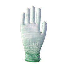 Anti Static polyester inner black pu glove