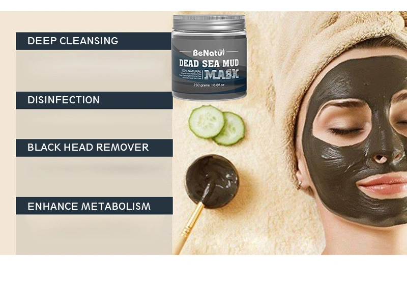 Face Mask Reduces Blackheads Pores Acne Oily Skin 200g Israel Pure Dead Sea Mud Mask Face Cleanser