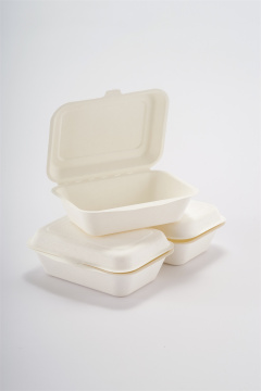 Biodegradable Grease-Proof Clamshell 9" white Disposable