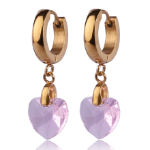 316L stainless steel earrings beautiful austrian crystal earrings for lady