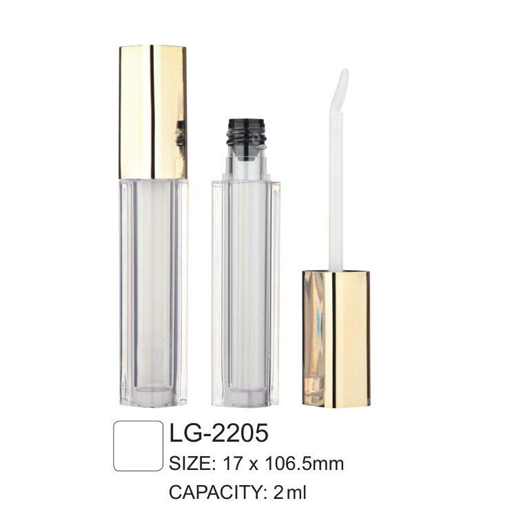 Wholesale Square Plastic Empty Lipgloss Tube Packaging