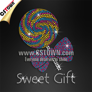 Sweet Gift Rainbow Lollipop Wholesale Diamante Hotfix Transfers